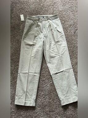 Ralph Lauren Light Gray Pleated Chinos